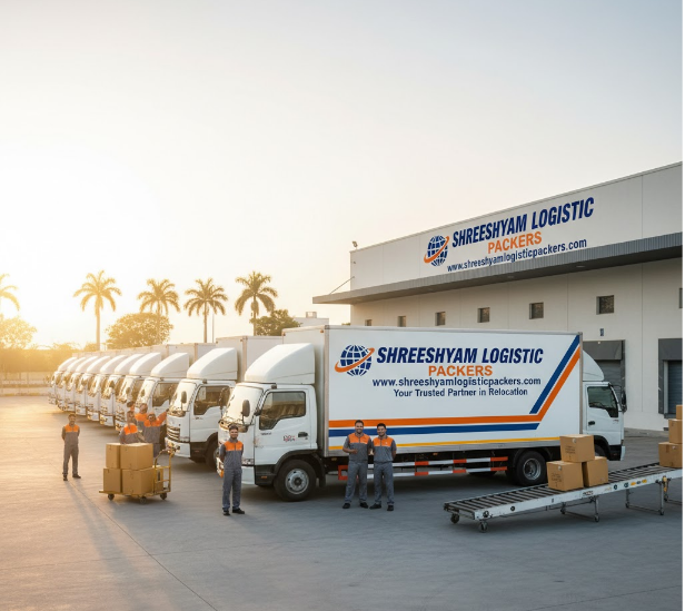 Secure loading onto Shree Shyam Logistic moving truck